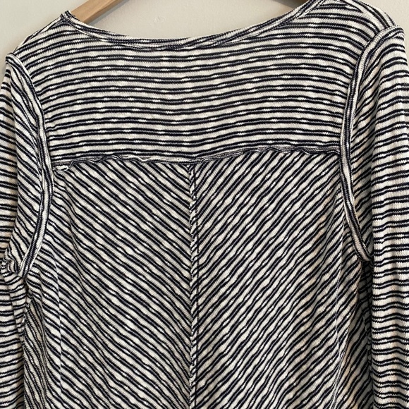 Lucy & Laurel Long Sleeve Knit Top Blue/White Striped XL Made in UK - Picture 6 of 7